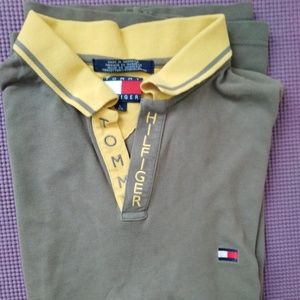 Gray tommy short sleeve poloused